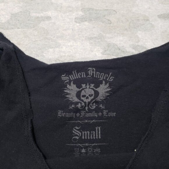 Sullen Angels Tank Top Womens Small Black Pullover Sleeveless - Picture 4 of 9
